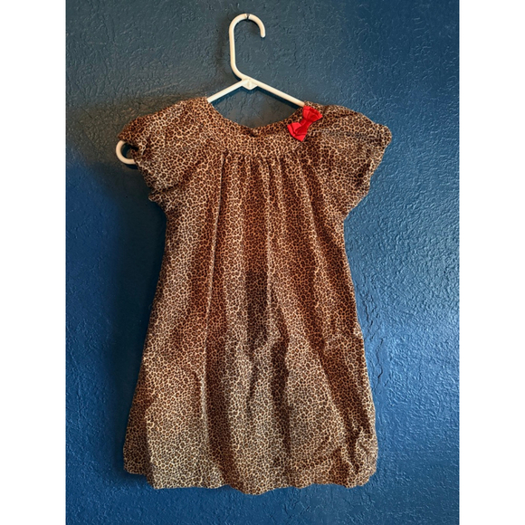 CARTER’S Corduroy Leopard Animal Print Dress Girls - Picture 1 of 5